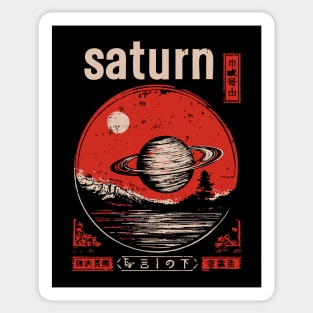 Saturn - Vintage Solar System Art Sticker